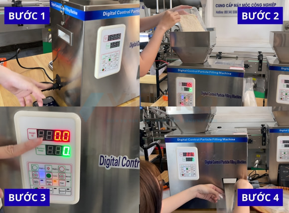 Từng bước sử dụng máy cân định lượng 100g