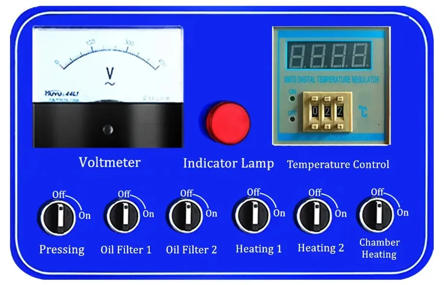 Bảng điều khiển máy ép dầu thực vật công nghiệp