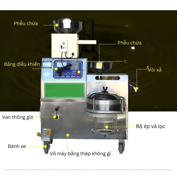 Cấu tạo máy ép dầu thực vật công nghiệp