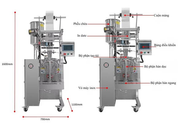 Cấu tạo máy đóng gói lỏng sệt VTK-CBF61XJ