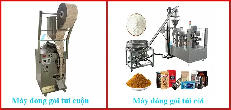 máy đóng gói tự động túi cuộn và túi rời