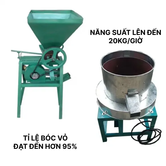 Thiết bị bóc tách vỏ hạt sen