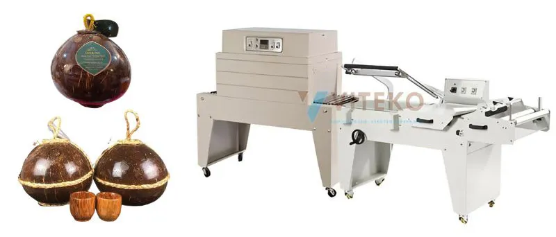 Máy bọc màng co trái dừa bán tự động-DFQC-450