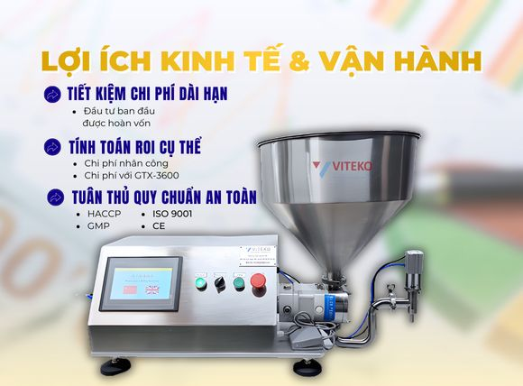 Lợi ích máy chiết rót dịch sệt động cơ servo GTX-3600