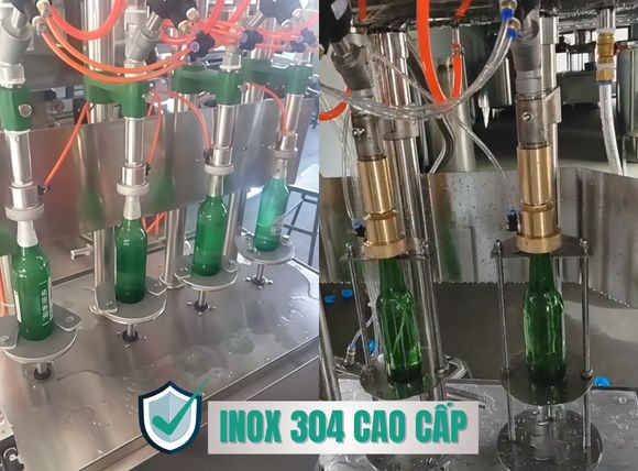 Chất liệu inox 304 máy chiết rót đẳng áp thủ công RBI-4
