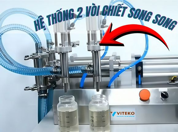 Hệ thống 2 vòi chiết của máy chiết rót 2 vòi G2WYD