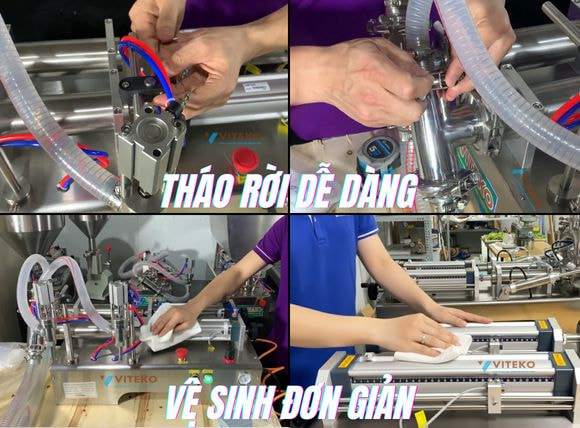 Máy chiết rót 2 vòi G2WYD vệ sinh đơn giản