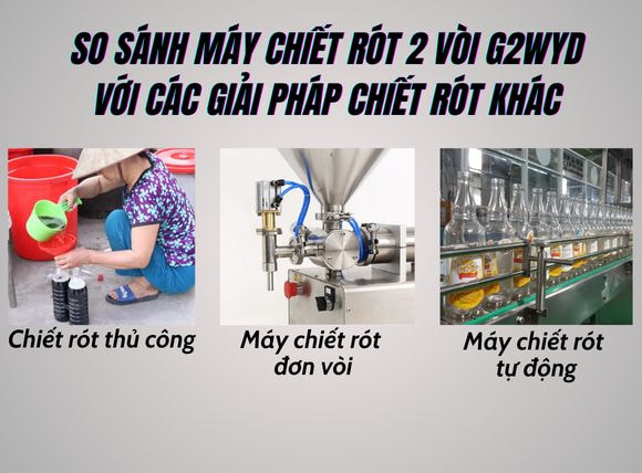 So sánh máy chiết rót 2 vòi G2WYD với các giải pháp chiết rót khác