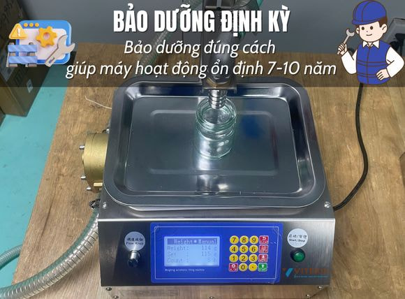 Bảo dưỡng máy chiết rót bán tự động dạng sệt CSY-L12