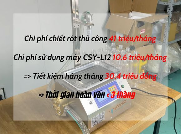 Hoàn vốn máy chiết rót bán tự động dạng sệt CSY-L12