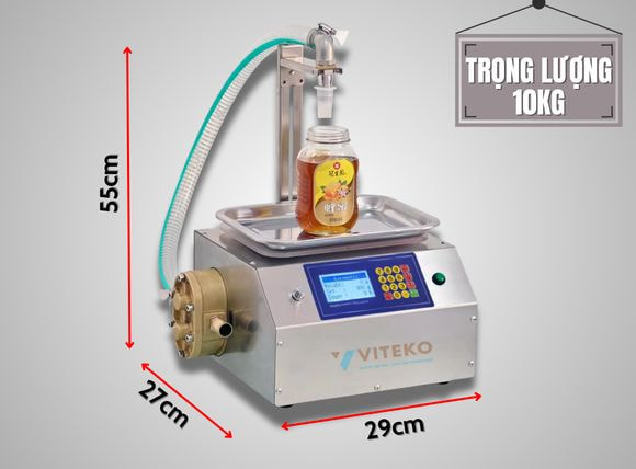 Kích thước máy chiết rót bán tự động dạng sệt CSY-L12