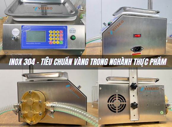 Máy chiết rót bán tự động dạng sệt CSY-L12 chất liệu Inox 304 cao cấp