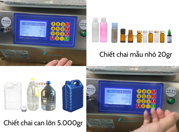 Phạm vi định lượng của máy chiết rót bán tự động dạng sệt CSY-L12