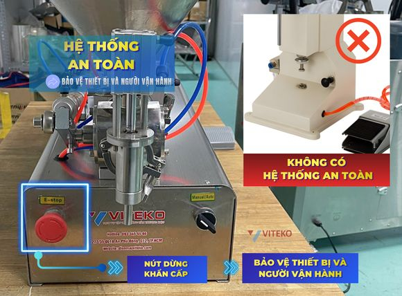 An toàn máy chiết rót 1 vòi bán tự động G1WGD
