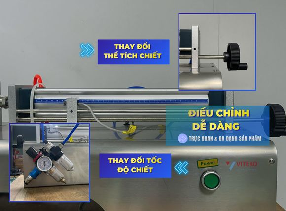 Điều chỉnh máy chiết rót 1 vòi bán tự động G1WGD