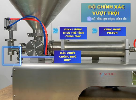 Độ chính xác máy chiết rót 1 vòi bán tự động G1WGD