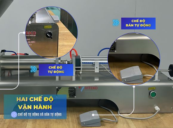 Hai chế độ máy chiết rót 1 vòi bán tự động G1WGD