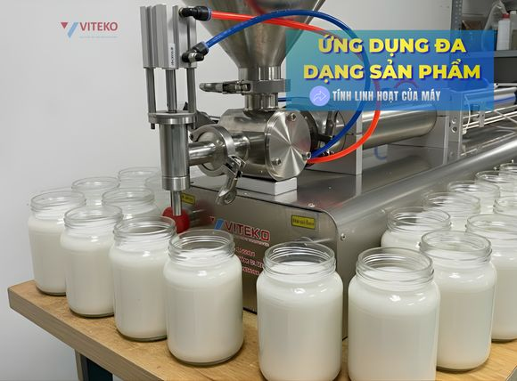 Ứng dụng đa dạng sản phẩm máy chiết rót 1 vòi bán tự động G1WGD