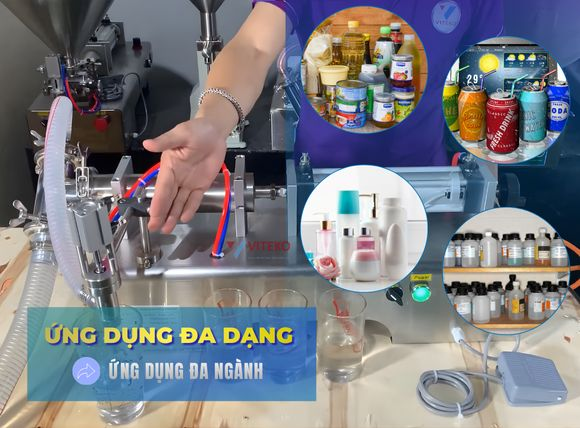 Ứng dụng máy chiết rót chất lỏng 1 vòi G1WYD