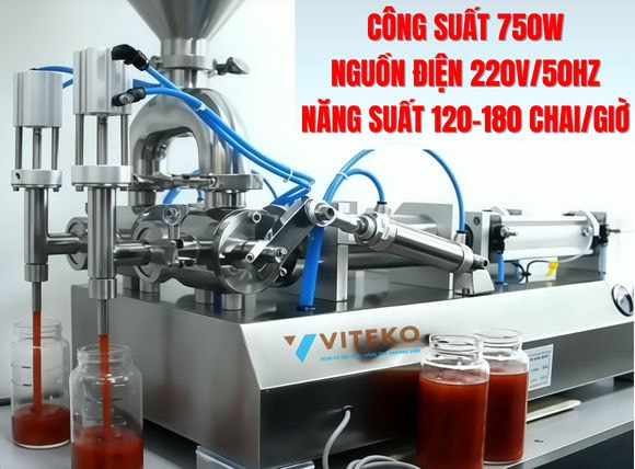 Công suất của máy chiết rót dịch đặc 2 vòi G2WGD