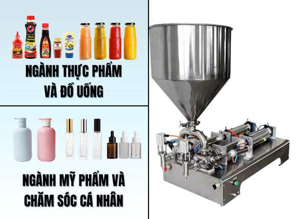 Máy chiết rót dịch đặc 2 vòi G2WGD đa dạng nghề
