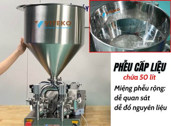 Phễu cấp liệu của máy chiết rót dịch đặc 2 vòi G2WGD