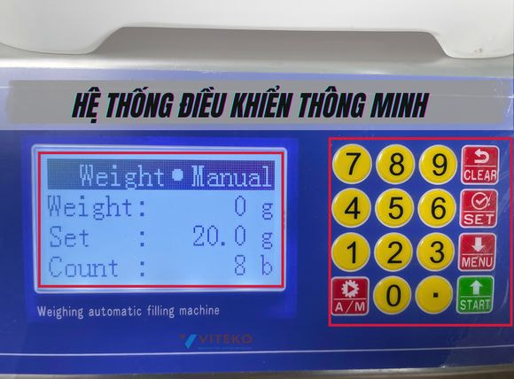 Hệ thống điều khiển của máy chiết rót mini 1 vòi AM-P1