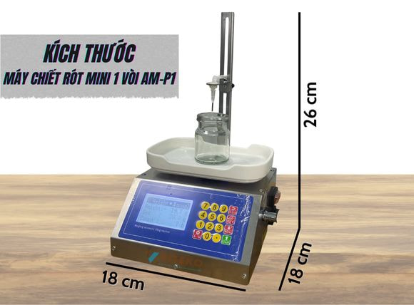 Kích thước của máy chiết rót mini 1 vòi AM-P1