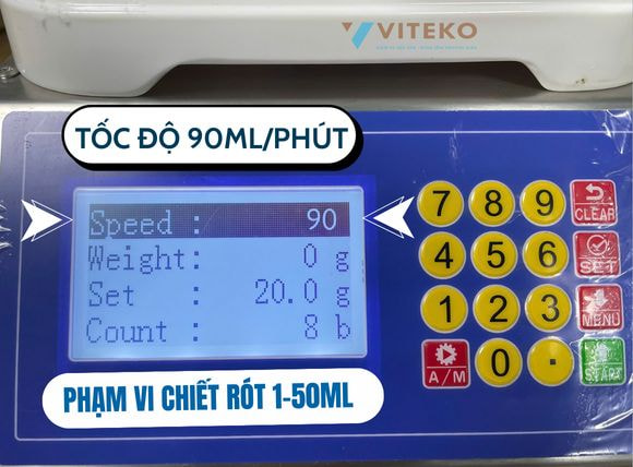 Tốc độ dòng chảy của máy chiết rót mini 1 vòi AM-P1