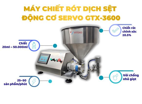 Tổng quan máy chiết rót dịch sệt động cơ servo GTX-3600