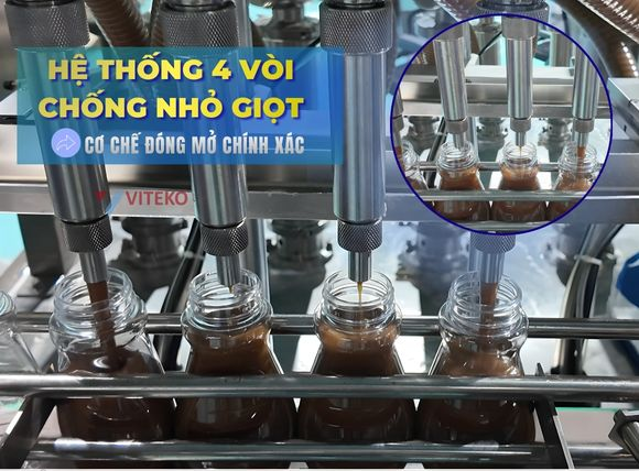 Vòi chiết máy chiết rót tự động 4 vòi YTK-ZG4