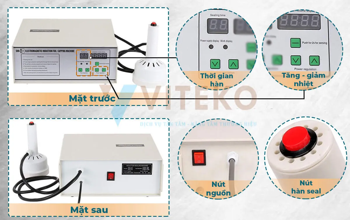 Cấu tạo của máy dán màng seal nhôm 500a 