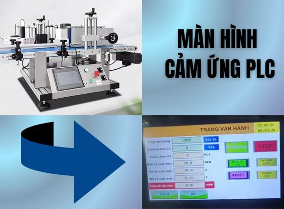 Tính năng lập trình linh hoạt của máy dán nhãn chai tròn tự động VTK-LM150