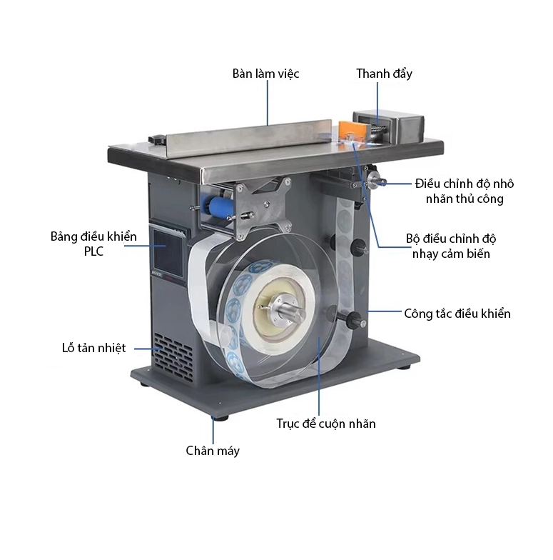 cấu tạo máy dán tem niêm phong VTK-LM002