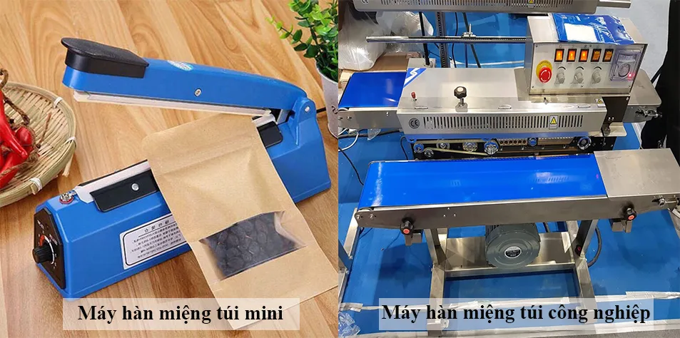 máy hàn túi mini và máy hàn túi công nghiệp