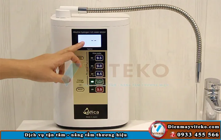 màn hình hiển thị - máy lọc nước atica eco