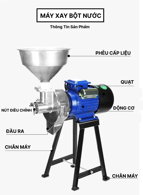 Giới thiệu máy xay bột nước VK-GM90