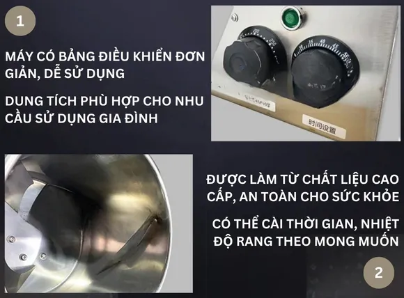 Ưu điểm của máy rang hạt gia đình