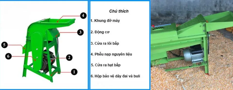 Bản vẽ máy tách hạt ngô