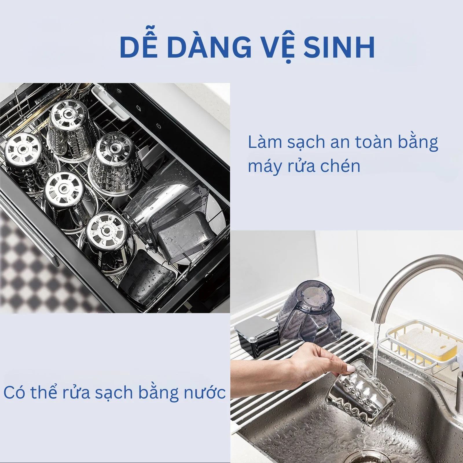 Dễ dàng sử dụng và vệ sinh máy thái rau củ quả