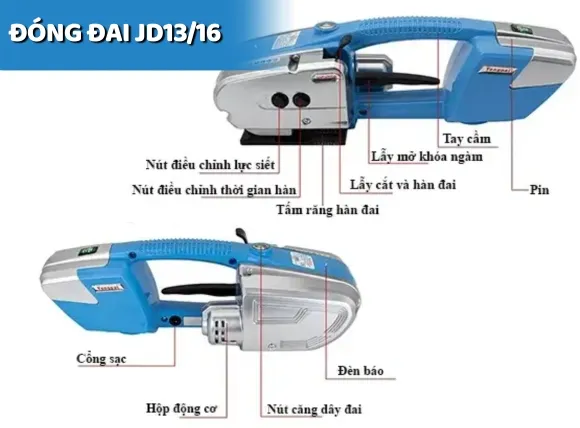 Máy đóng đai cầm tay JD13/16 ở Đà Nẵng