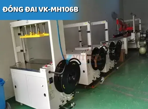 Máy đóng đai tự động có đầu nén VK-MH106B