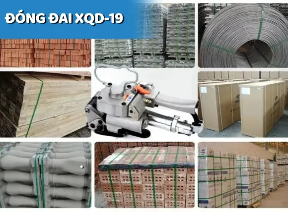 Máy đóng đai pallet nhựa dùng khí nén XQD-19