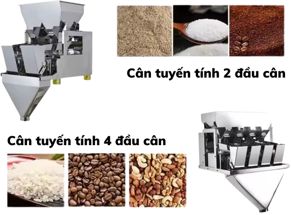 Máy cân tuyến tính cân được cho nhiều loại nguyên vật liệu khác nhau