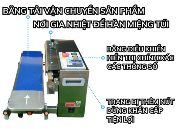 Máy hàn miệng túi liên tục nằm ngang tại HN