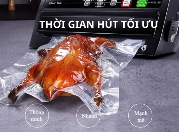 Thời gian hút chân không với thịt sống