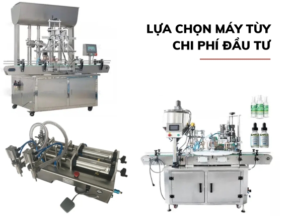 Chọn mua máy chiết rót phụ thuộc vào chi phí đầu tư thiết bị