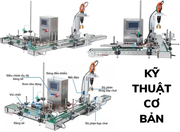 Hình minh họa về những thông số kỹ thuật cơ bản của máy chiết rót