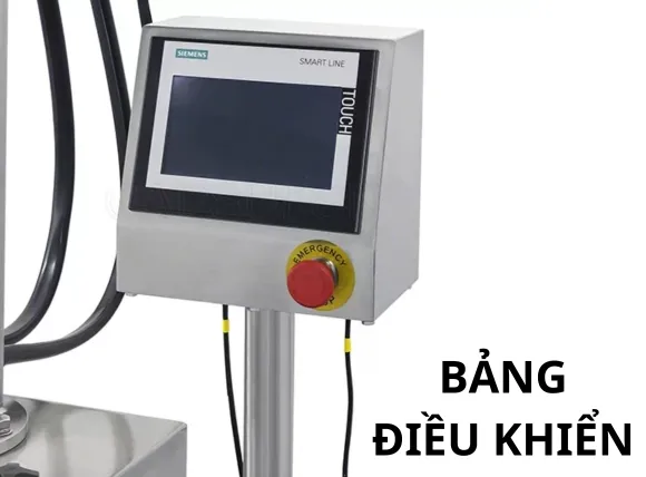 Bảng điều khiển của máy chiết rót trục vít