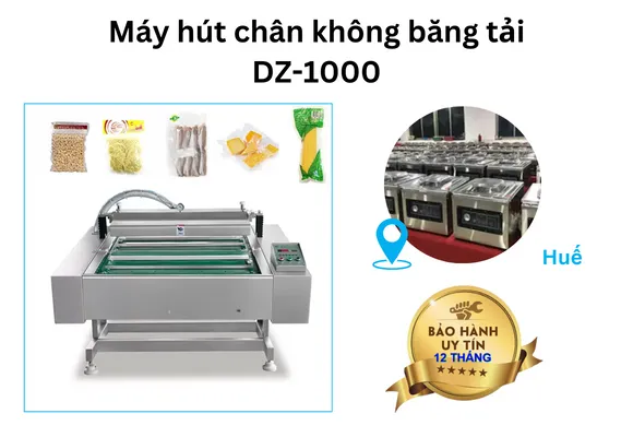 Máy hút chân không Huế băng tải DZ1000